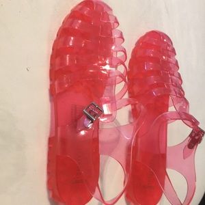 Forever 21 jelly sandals in size 7.5 (never worn)